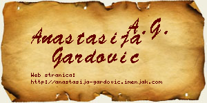 Anastasija Gardović vizit kartica